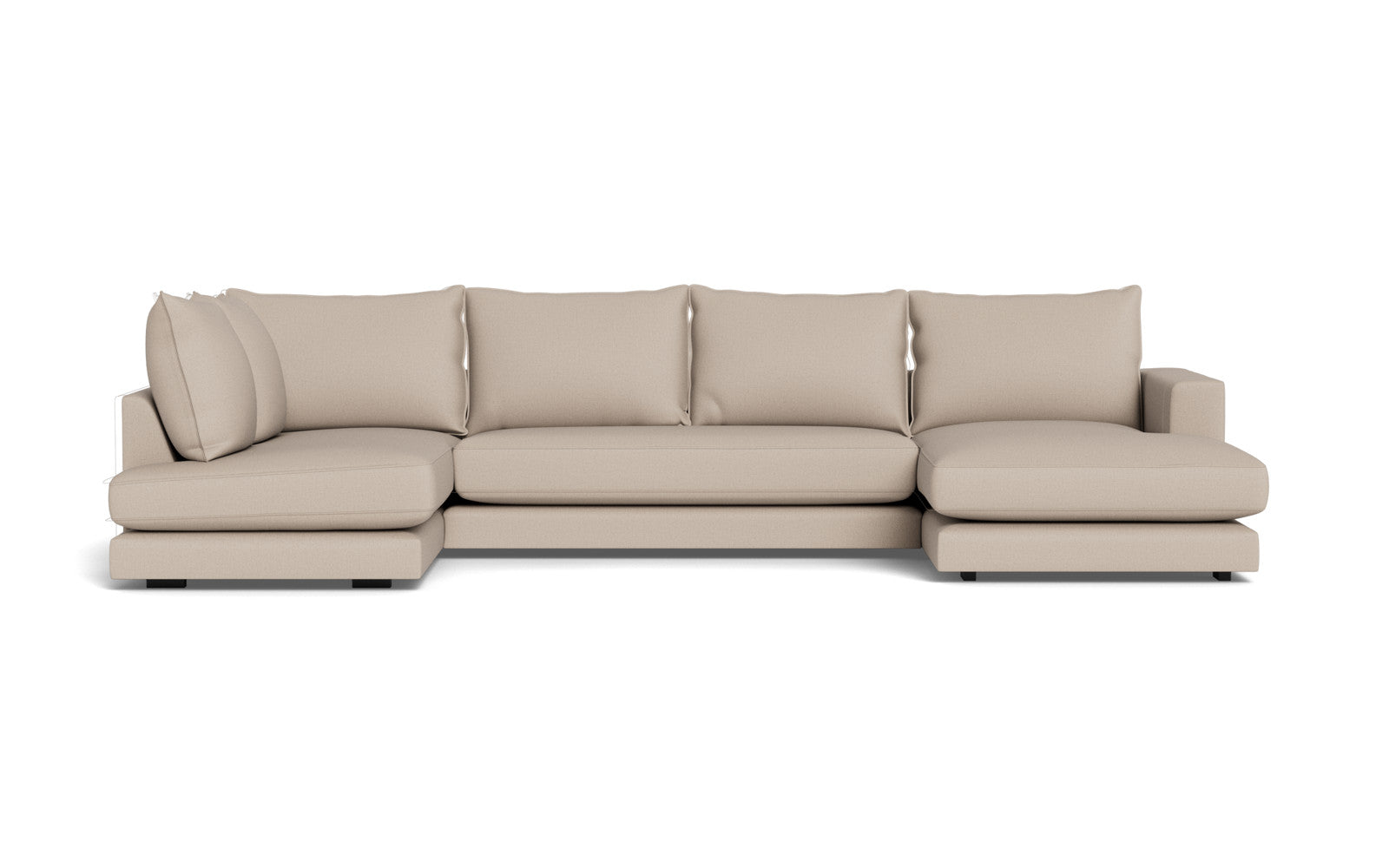 Cozy sofa med open end og chaiselong - Moly stof - Brun, Højrevendt
