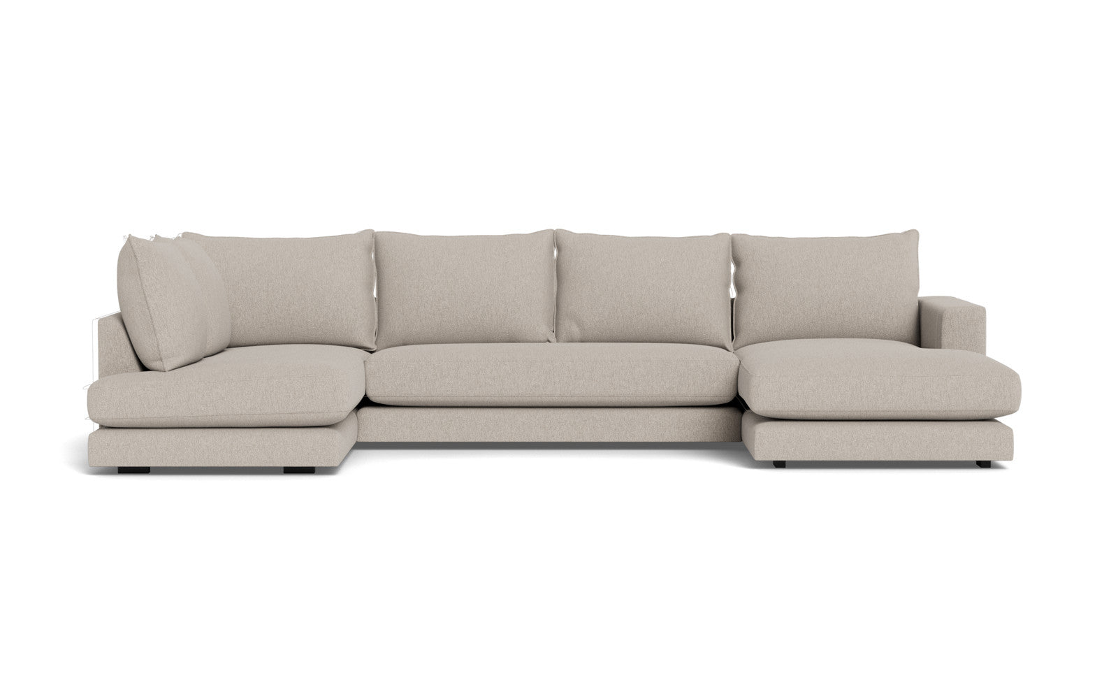 Cozy sofa med open end og chaiselong - Gear stof - 96 shell, Højrevendt