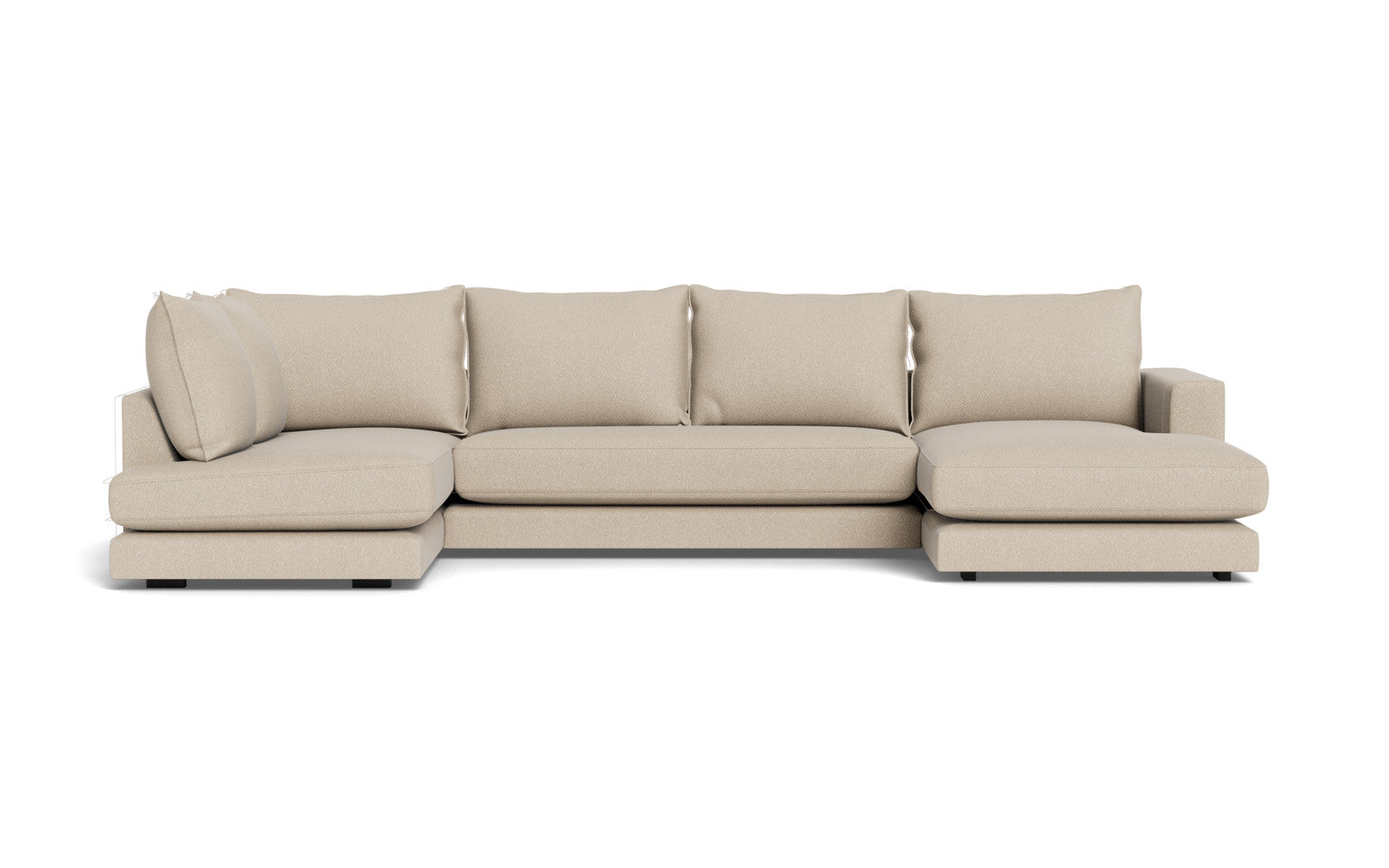 Cozy sofa med open end og chaiselong - Baloo stof - 2074 Beige, Højrevendt