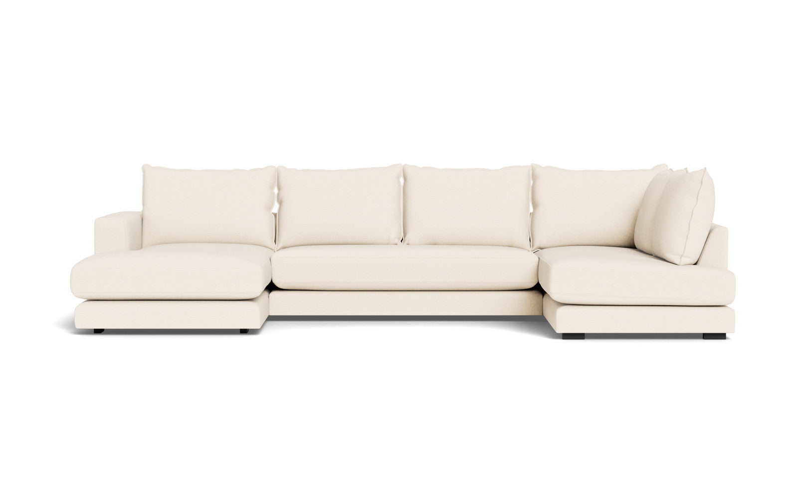 Cozy sofa med open end og chaiselong - Positano stof - 02 råhvid, Venstrevendt