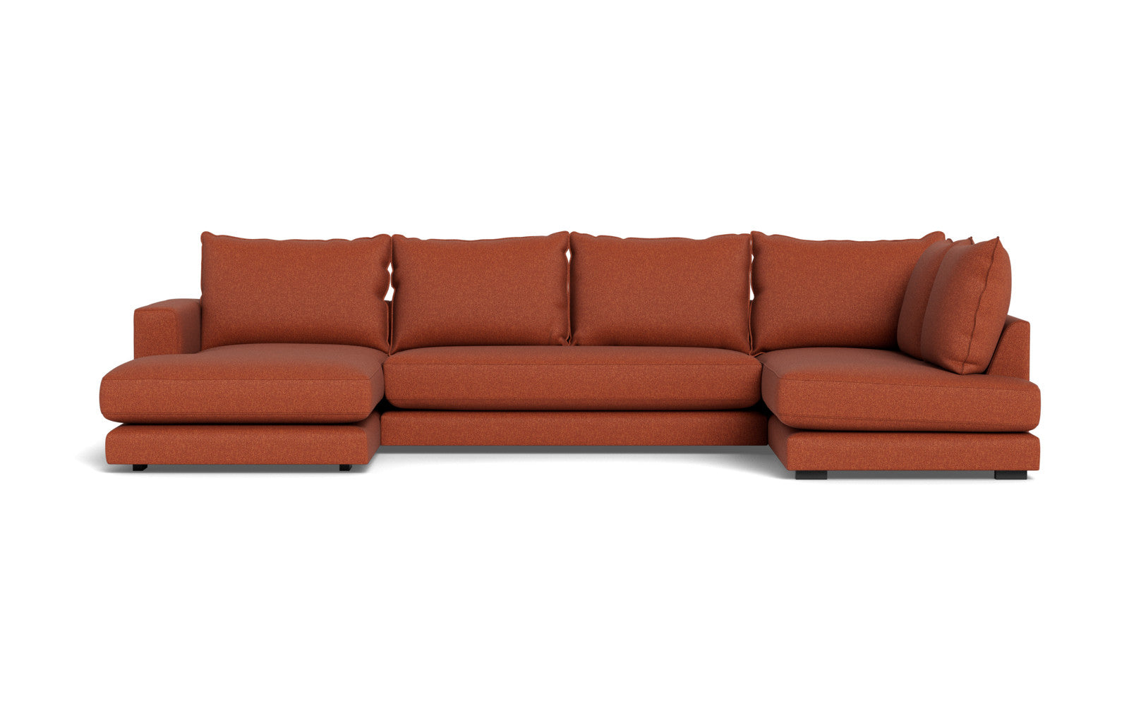 Cozy sofa med open end og chaiselong - Bjorn stof - rust, Venstrevendt