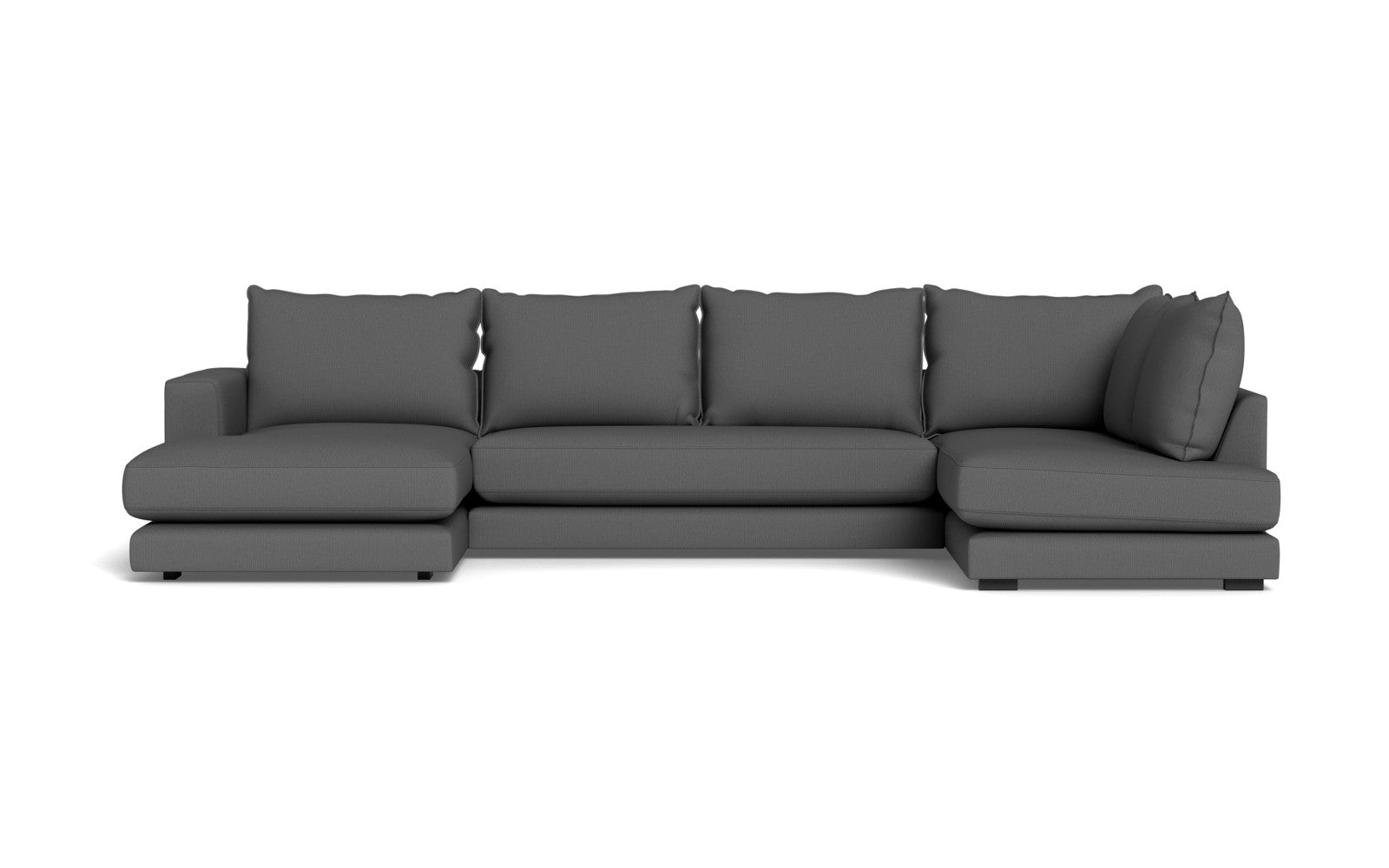 Cozy sofa med open end og chaiselong - Fjord stof - Grå, Venstrevendt