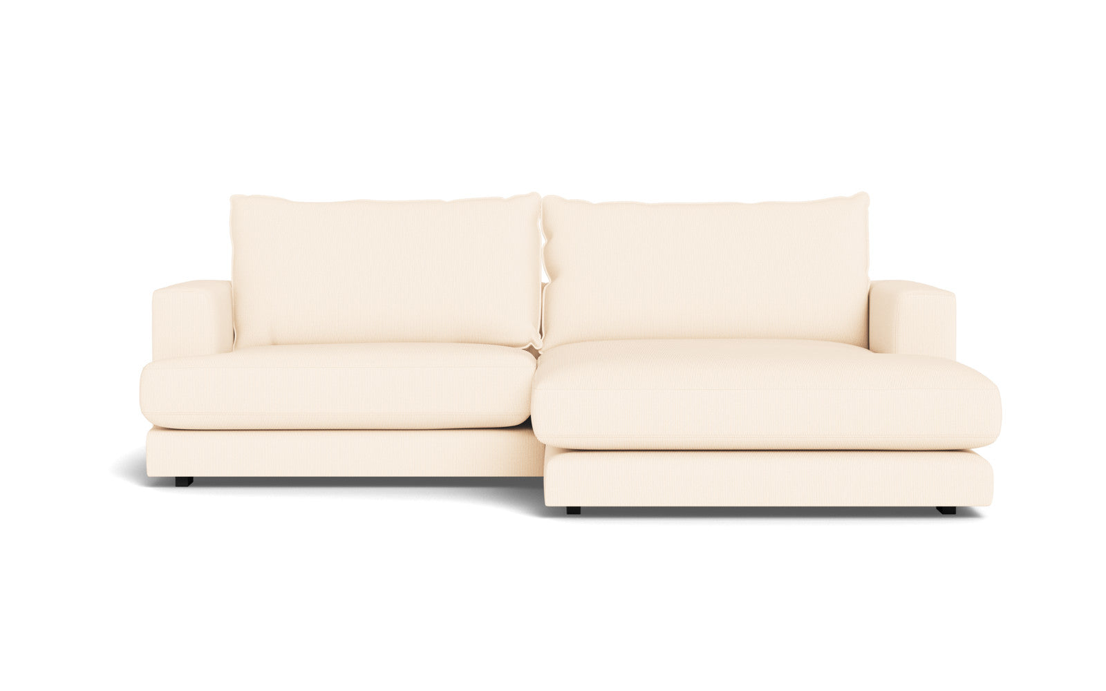 Cozy sofa med XL chaiselong - Fjord stof - Sand, Højrevendt