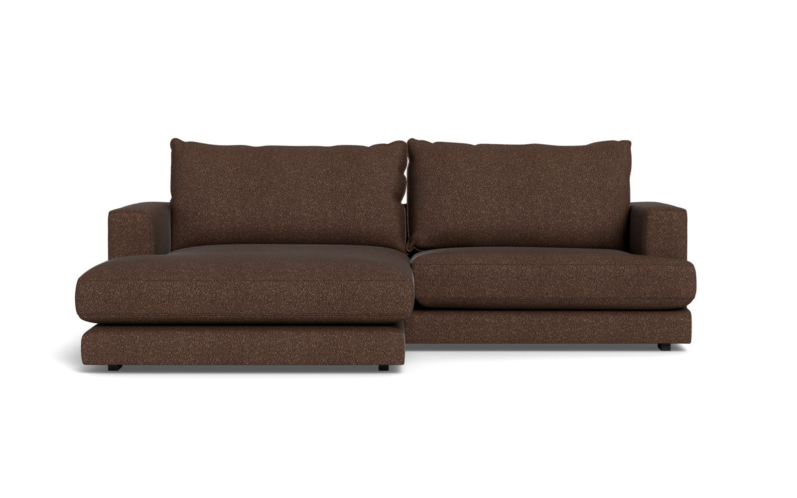 Cozy sofa med XL chaiselong - Baloo stof - 2080 Mørkbrun, Venstrevendt