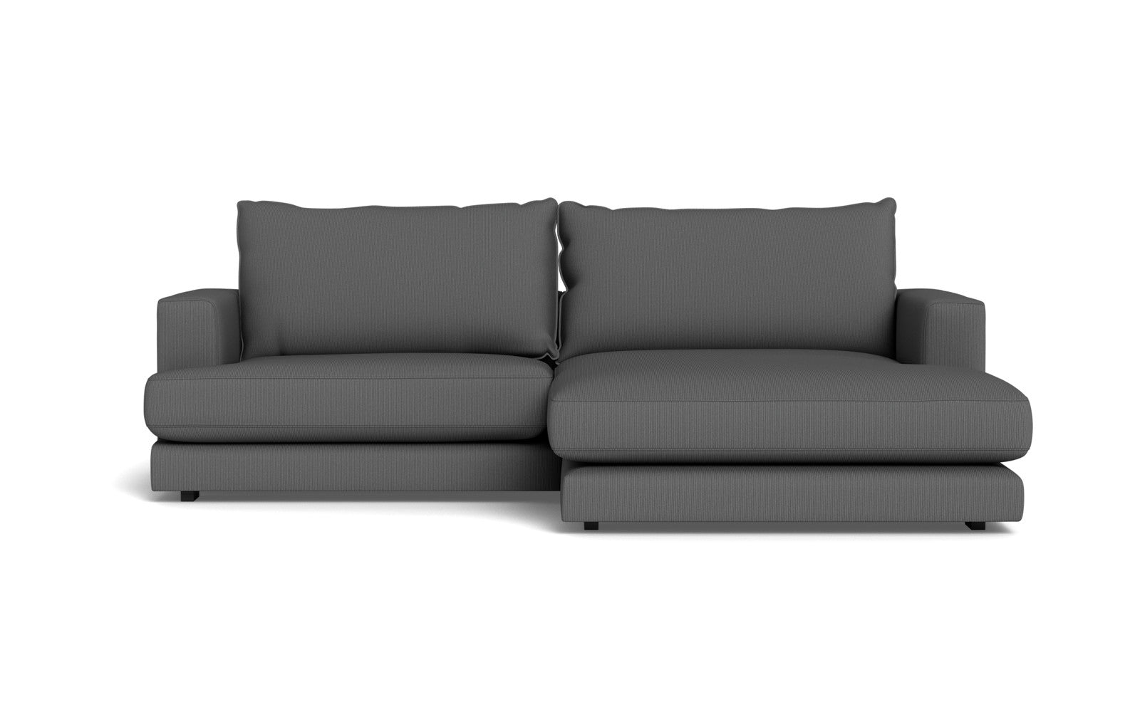 Cozy sofa med XL chaiselong - Fjord stof - Grå, Højrevendt