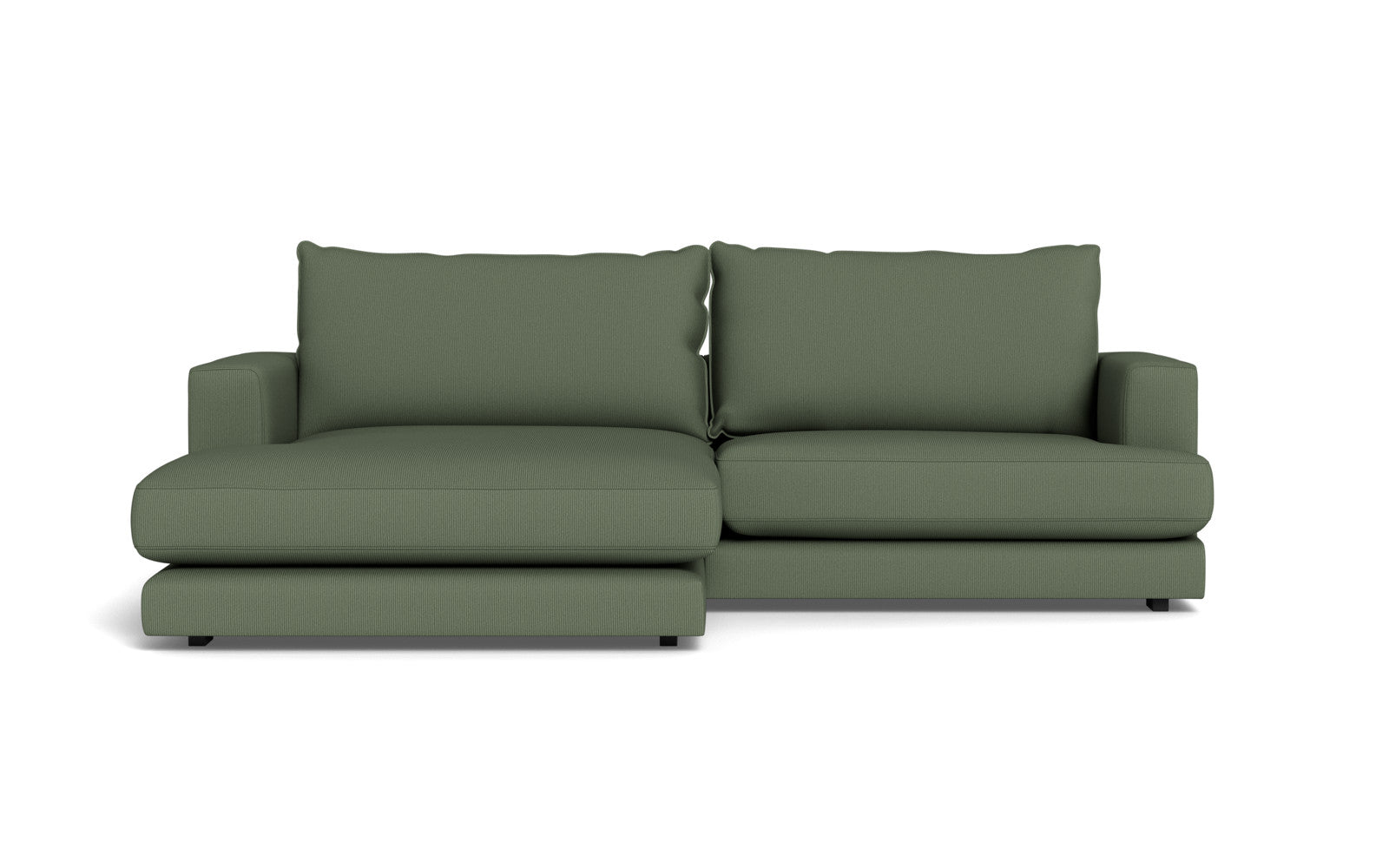 Cozy sofa med XL chaiselong - Fjord stof - Grøn, Venstrevendt