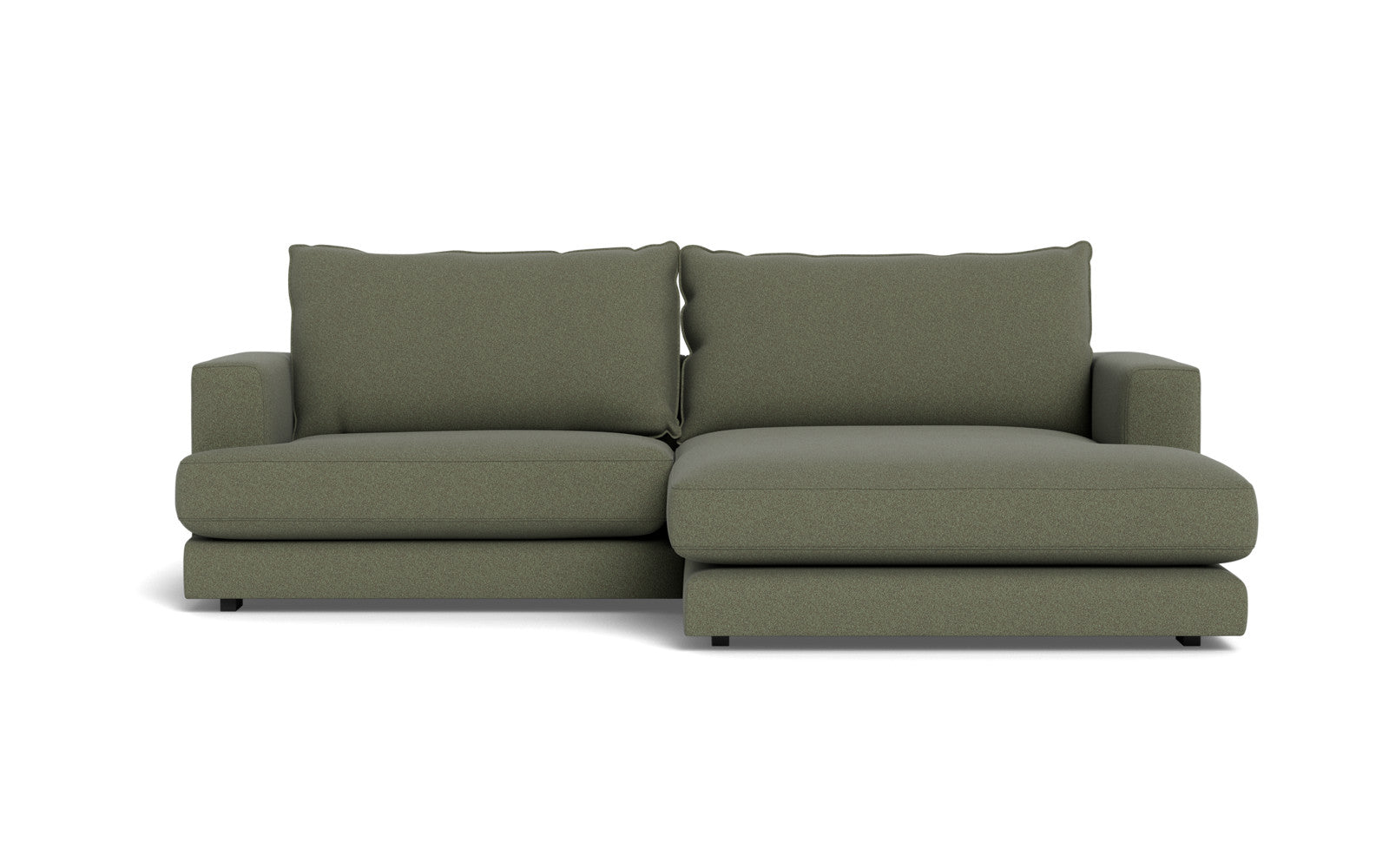 Cozy sofa med XL chaiselong - Austin stof - 13 grøn, Højrevendt