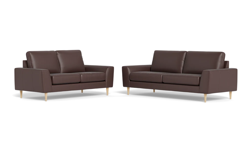 Symfoni 2018 3+2 pers. sofa - Anilux læder - Dark Brown