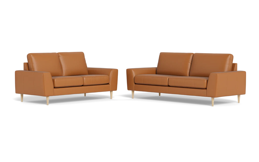 Symfoni 2018 3+2 pers. sofa - Anilux læder - Brandy