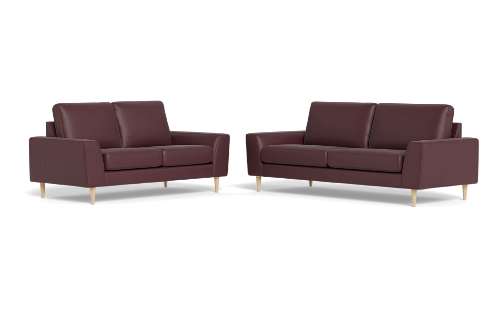 Symfoni 2018 3+2 pers. sofa - Semianilin/spalt læder - Oxe