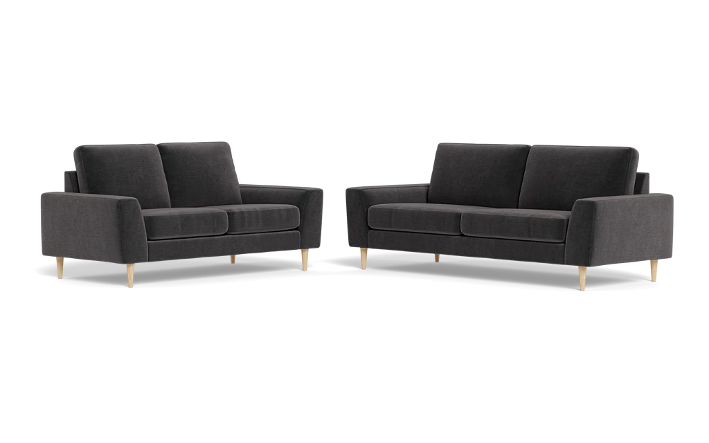 Symfoni 2018 3+2 pers. sofa - Adore velour - Anthracite