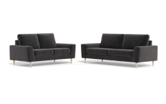 Symfoni 2018 3+2 pers. sofa - Adore velour - Anthracite