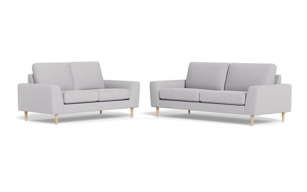 Symfoni 2018 3+2 pers. sofa - Rebel stof - Light Grey