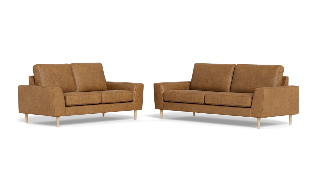 Symfoni 2018 3+2 pers. sofa - Kentucky stof - Cognac