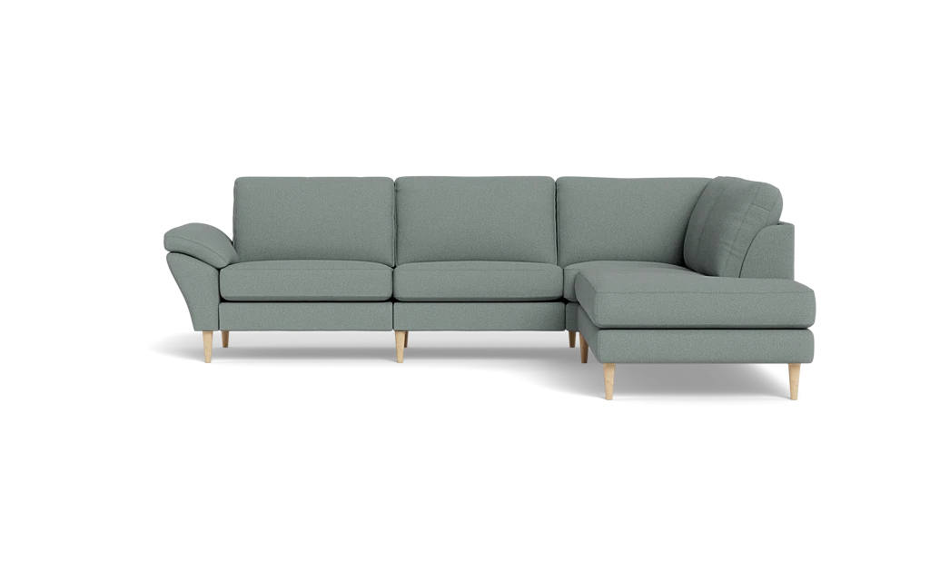 Symfoni 2018 sofa med open end - med armlæn - Bloq stof - Niagara - Højrevendt