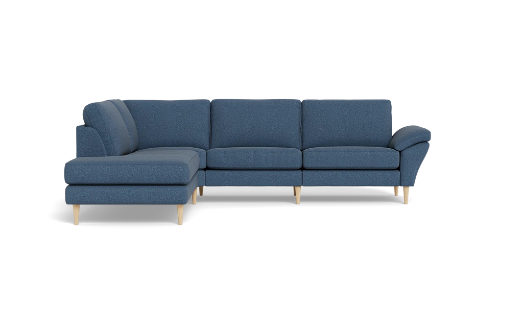 Symfoni 2018 sofa med open end - med armlæn - Brego stof - Dark Blue - Venstrevendt