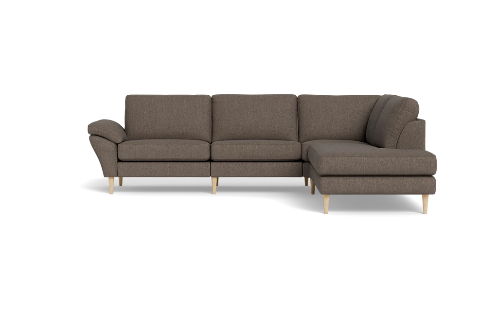 Symfoni 2018 sofa med open end - med armlæn - Vila stof - Light Brown - Højrevendt