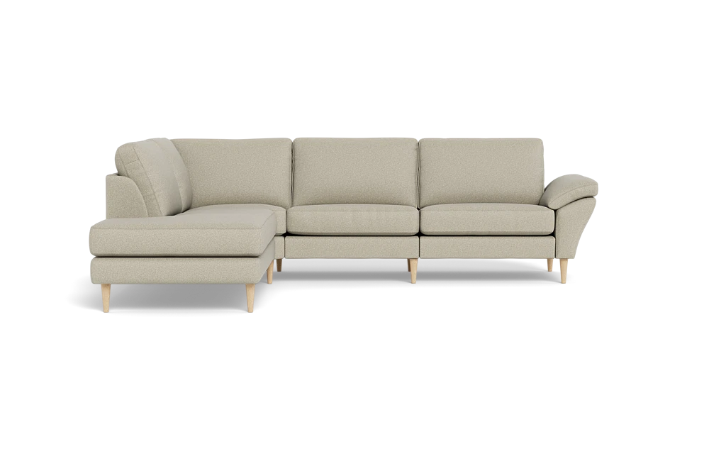 Symfoni 2018 sofa med open end - med armlæn - Idaho stof - Beige - Venstrevendt