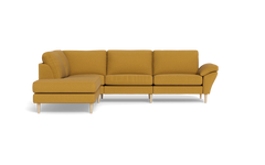 Symfoni 2018 sofa med open end - med armlæn - New Ocean stof - Curry - Venstrevendt