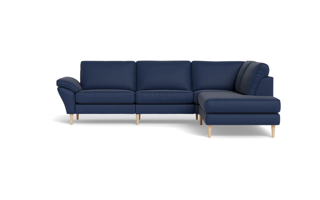 Symfoni 2018 sofa med open end - med armlæn - Oakland stof - Dark Blue - Højrevendt