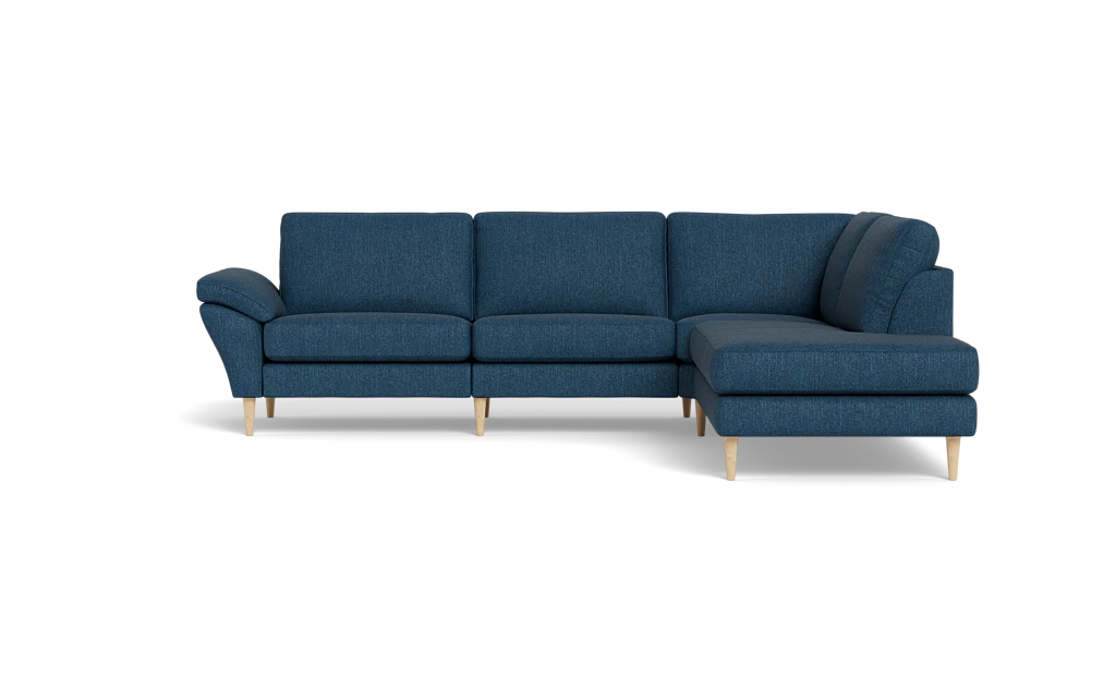 Symfoni 2018 sofa med open end - med armlæn - Vila stof - Dark Blue - Højrevendt