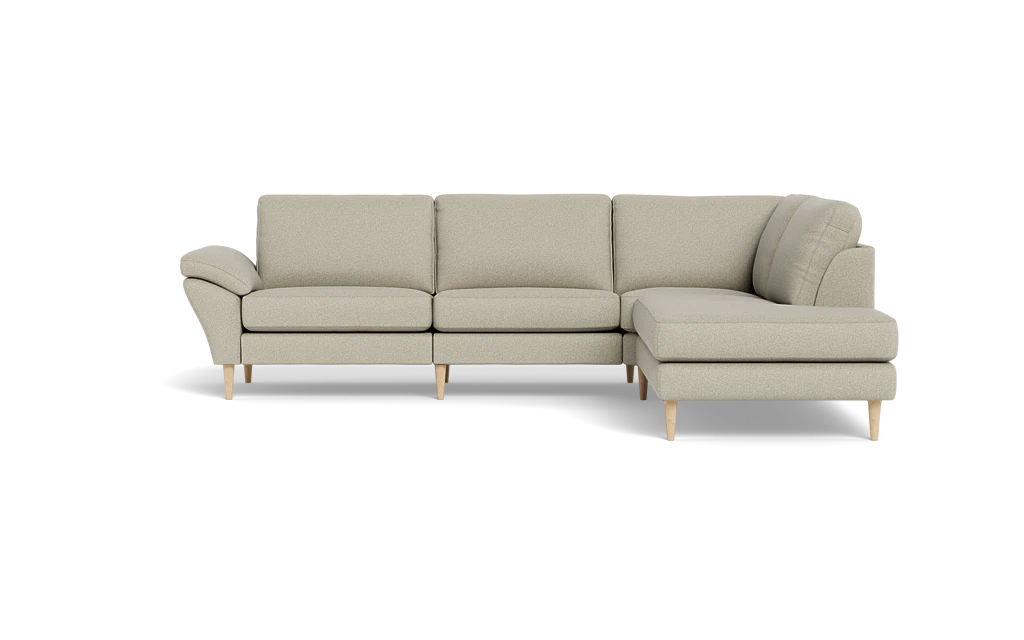 Symfoni 2018 sofa med open end - med armlæn - Idaho stof - Beige - Højrevendt