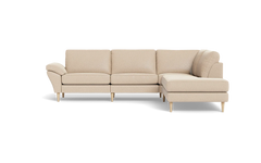 Symfoni 2018 sofa med open end - med armlæn - Bloq stof - Beige - Højrevendt