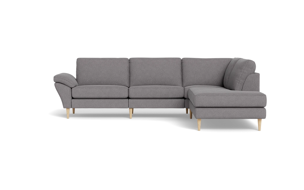 Symfoni 2018 sofa med open end - med armlæn - Montana stof - Grey - Højrevendt