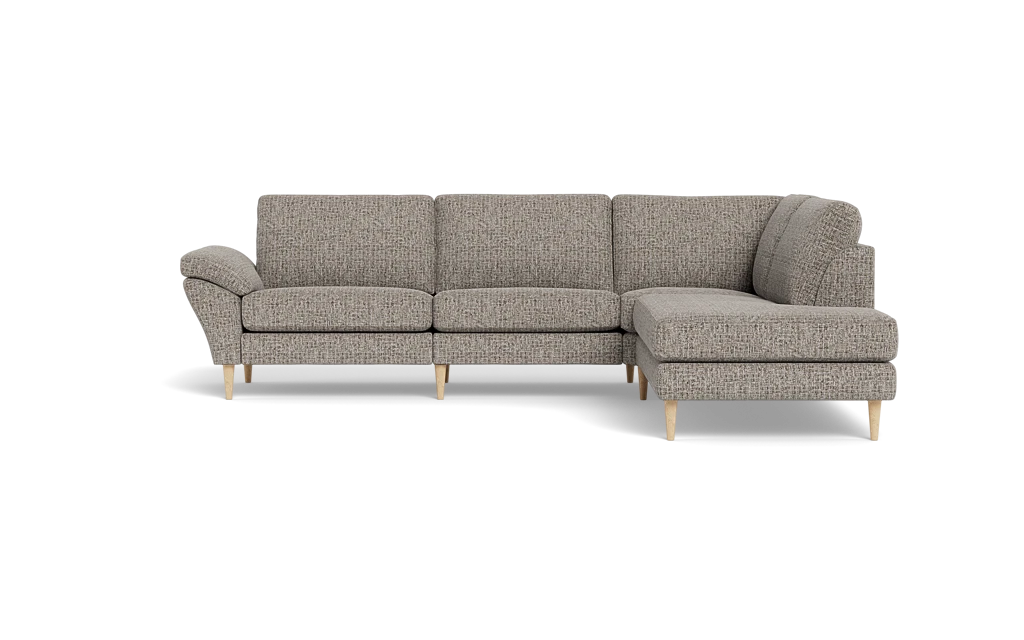Symfoni 2018 sofa med open end - med armlæn - Chronotex stof - Liver - Højrevendt