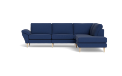 Symfoni 2018 sofa med open end - med armlæn - New Ocean stof - Dark blue - Højrevendt