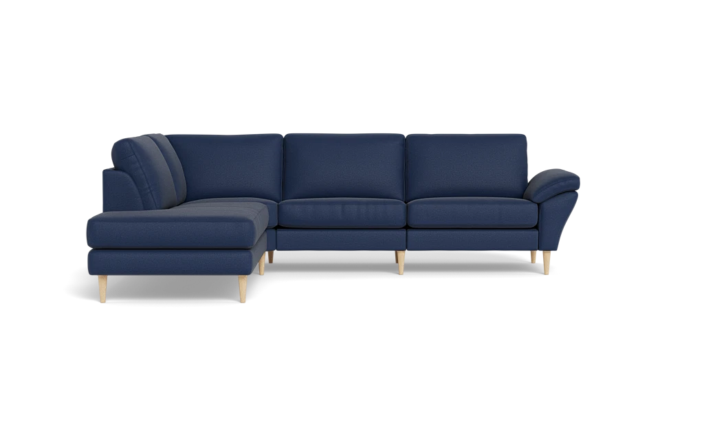 Symfoni 2018 sofa med open end - med armlæn - Oakland stof - Dark Blue - Venstrevendt