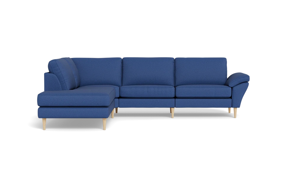Symfoni 2018 sofa med open end - med armlæn - Idaho stof - Blue - Venstrevendt