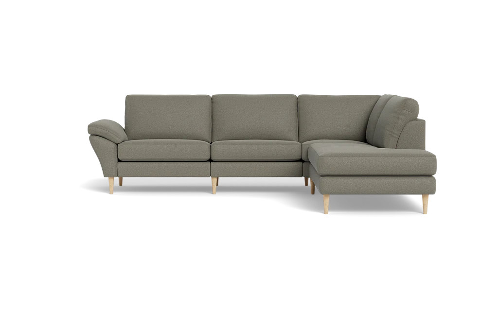 Symfoni 2018 sofa med open end - med armlæn - Oakland stof - Beige - Højrevendt
