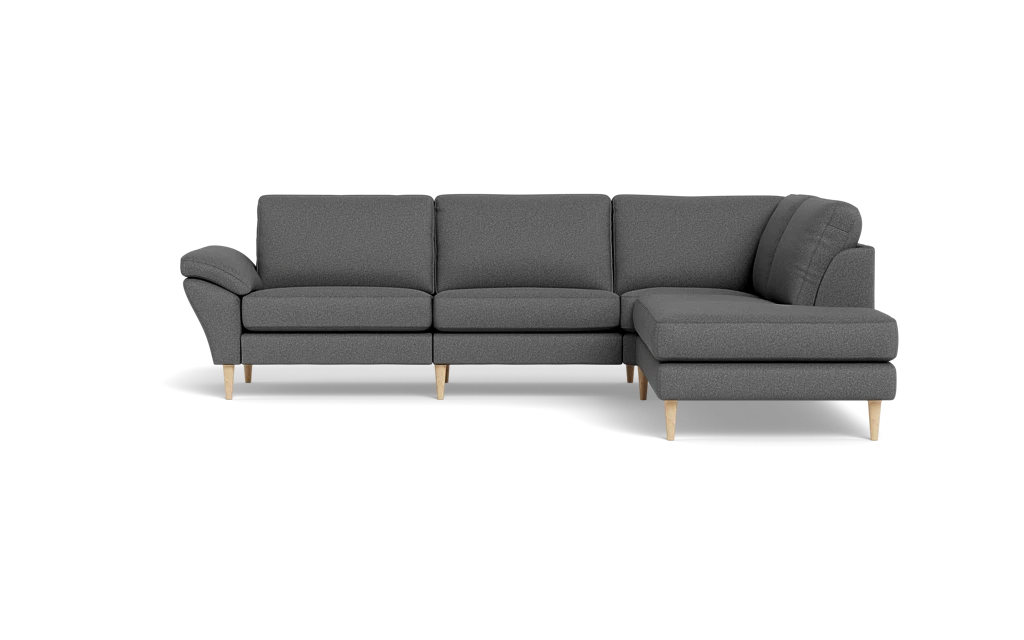 Symfoni 2018 sofa med open end - med armlæn - Idaho stof - Antracite - Højrevendt