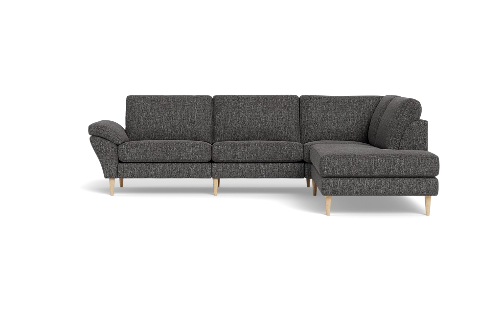 Symfoni 2018 sofa med open end - med armlæn - Chronotex stof - Graphite - Højrevendt