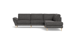 Symfoni 2018 sofa med open end - med armlæn - Chronotex stof - Graphite - Højrevendt
