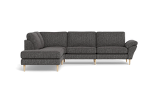Symfoni 2018 sofa med open end - med armlæn - Chronotex stof - Graphite - Venstrevendt