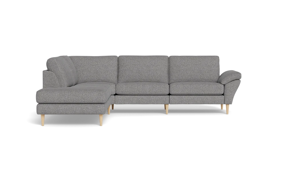 Symfoni 2018 sofa med open end - med armlæn - Chronotex stof - Zinc - Venstrevendt