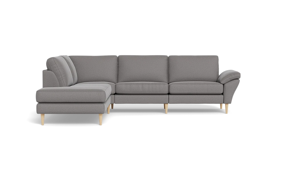Symfoni 2018 sofa med open end - med armlæn - Oakland stof - Stone - Venstrevendt
