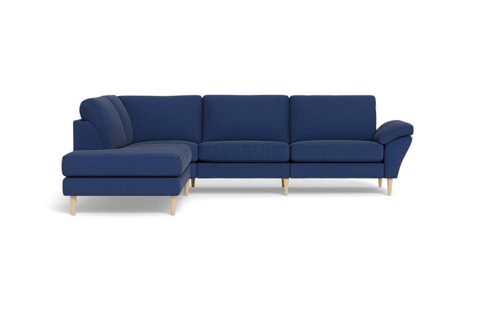 Symfoni 2018 sofa med open end - med armlæn - New Ocean stof - Dark blue - Venstrevendt