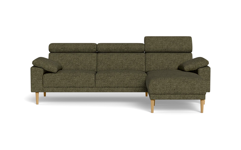 Michigan sofa med chaiselong - Armpude - Brego stof - 77 grøn - Højrevendt