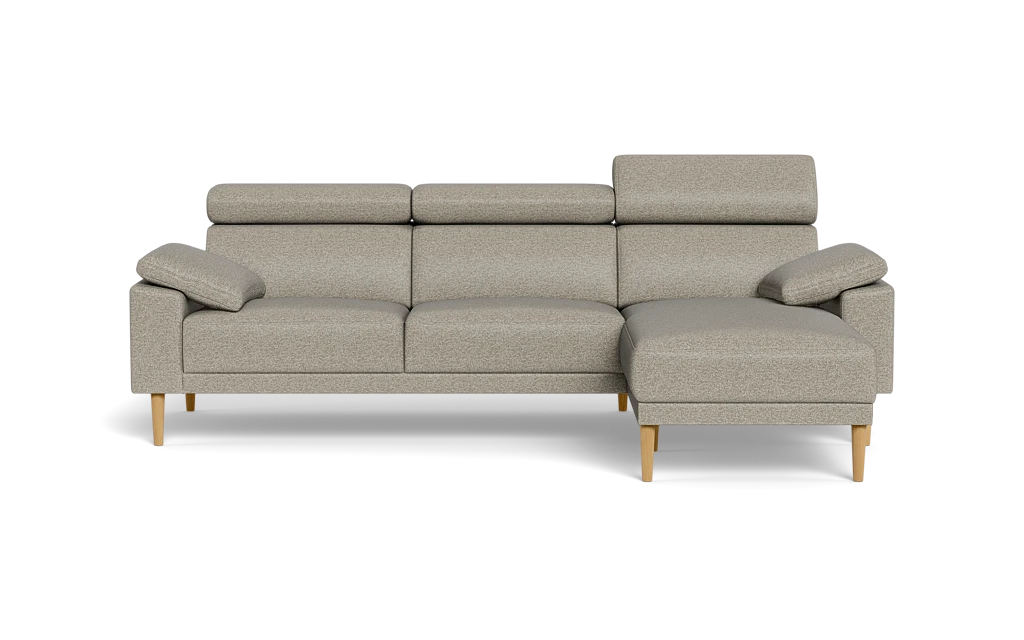 Michigan sofa med chaiselong - Armpude - Positano stof - 87 grå - Højrevendt