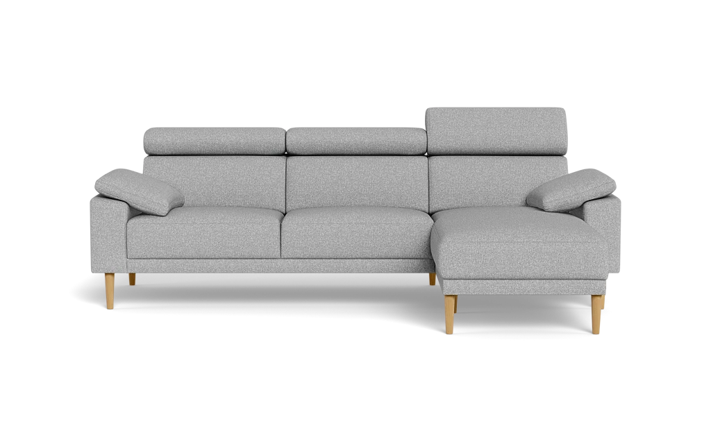 Michigan sofa med chaiselong - Armpude - Bjorn stof - lysegrå - Højrevendt