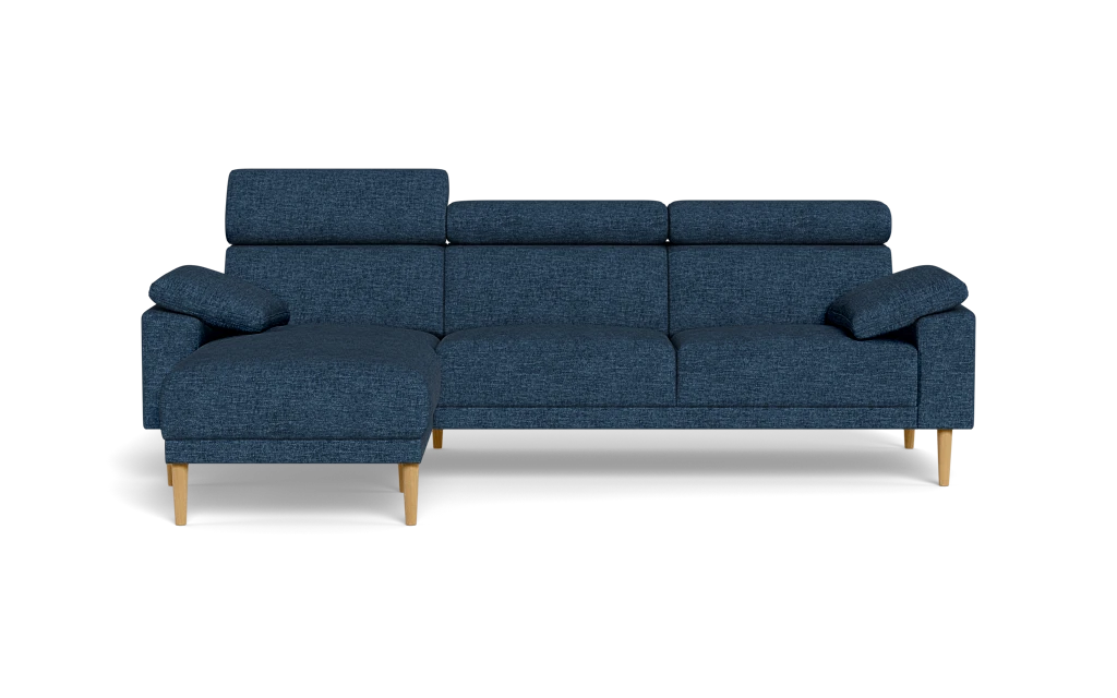 Michigan sofa med chaiselong - Armpude - Brego stof - 86 blå - Venstrevendt