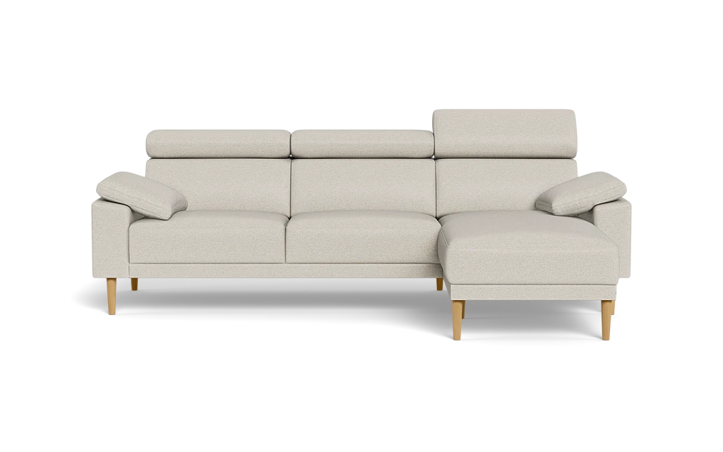 Michigan sofa med chaiselong - Armpude - Positano stof - 83 grå - Højrevendt