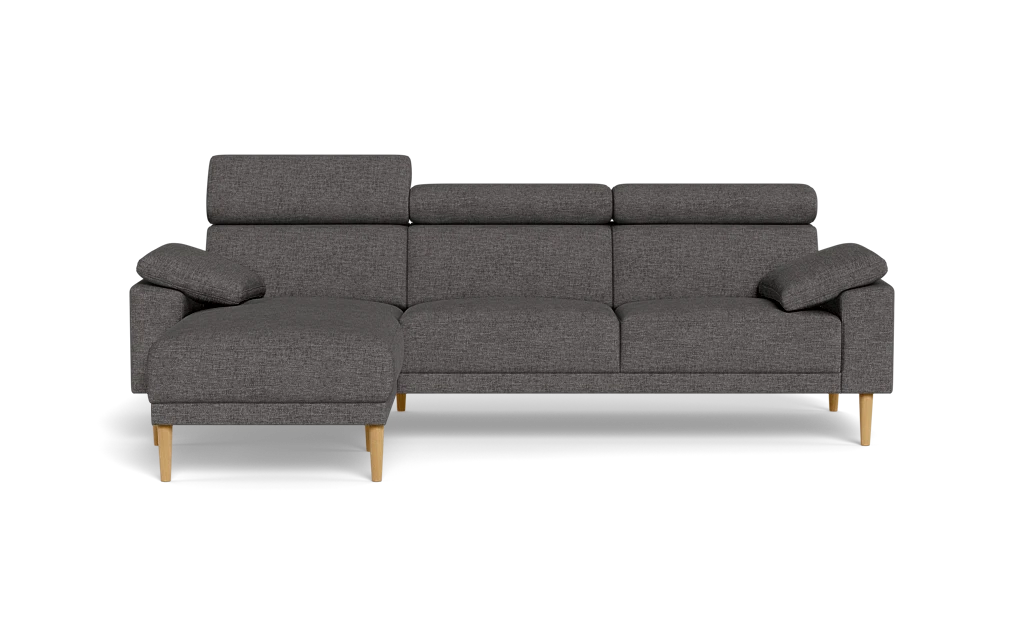 Michigan sofa med chaiselong - Armpude - Brego stof - 18 grå - Venstrevendt