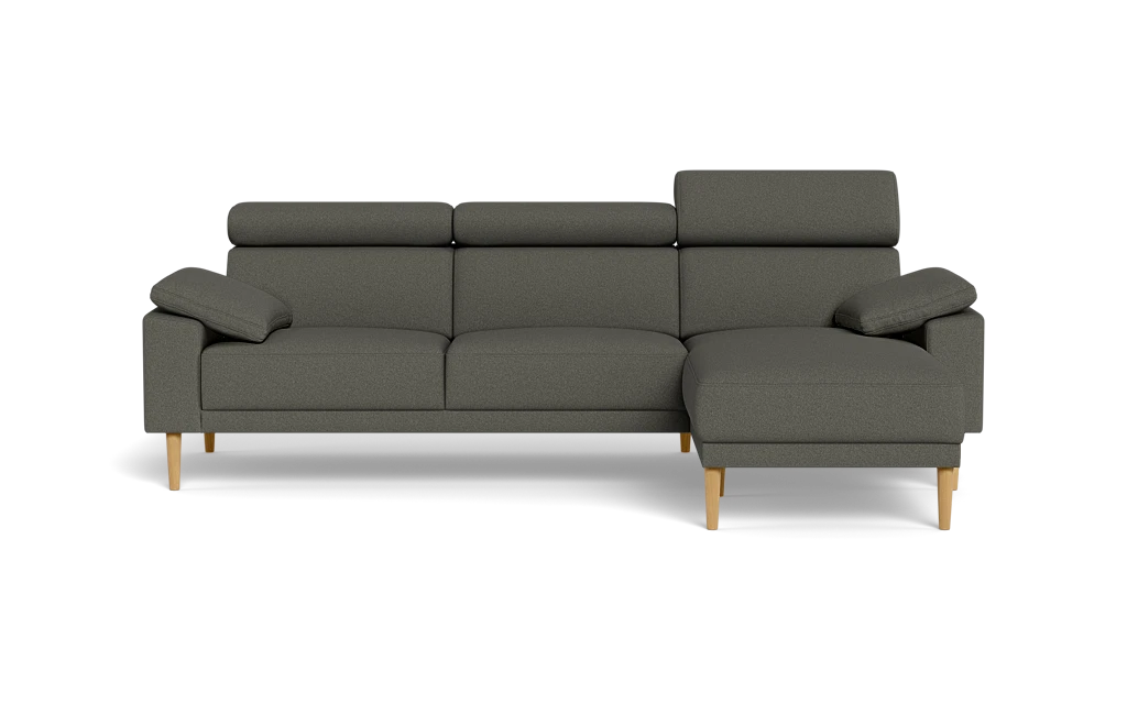 Michigan sofa med chaiselong - Armpude - Austin stof - 20 grå - Højrevendt