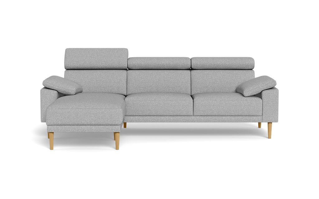 Michigan sofa med chaiselong - Armpude - Bjorn stof - lysegrå - Venstrevendt