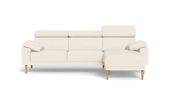 Michigan sofa med chaiselong - Armpude - Positano stof - 02 råhvid - Højrevendt