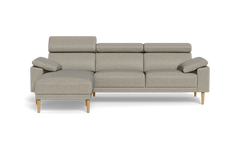 Michigan sofa med chaiselong - Armpude - Positano stof - 87 grå - Venstrevendt